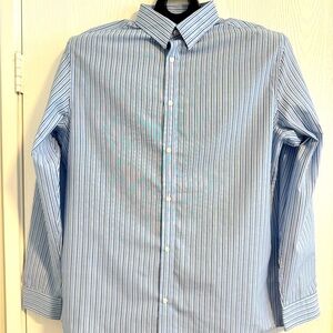H&M Mens Striped Long Sleeve Light Blue Size L